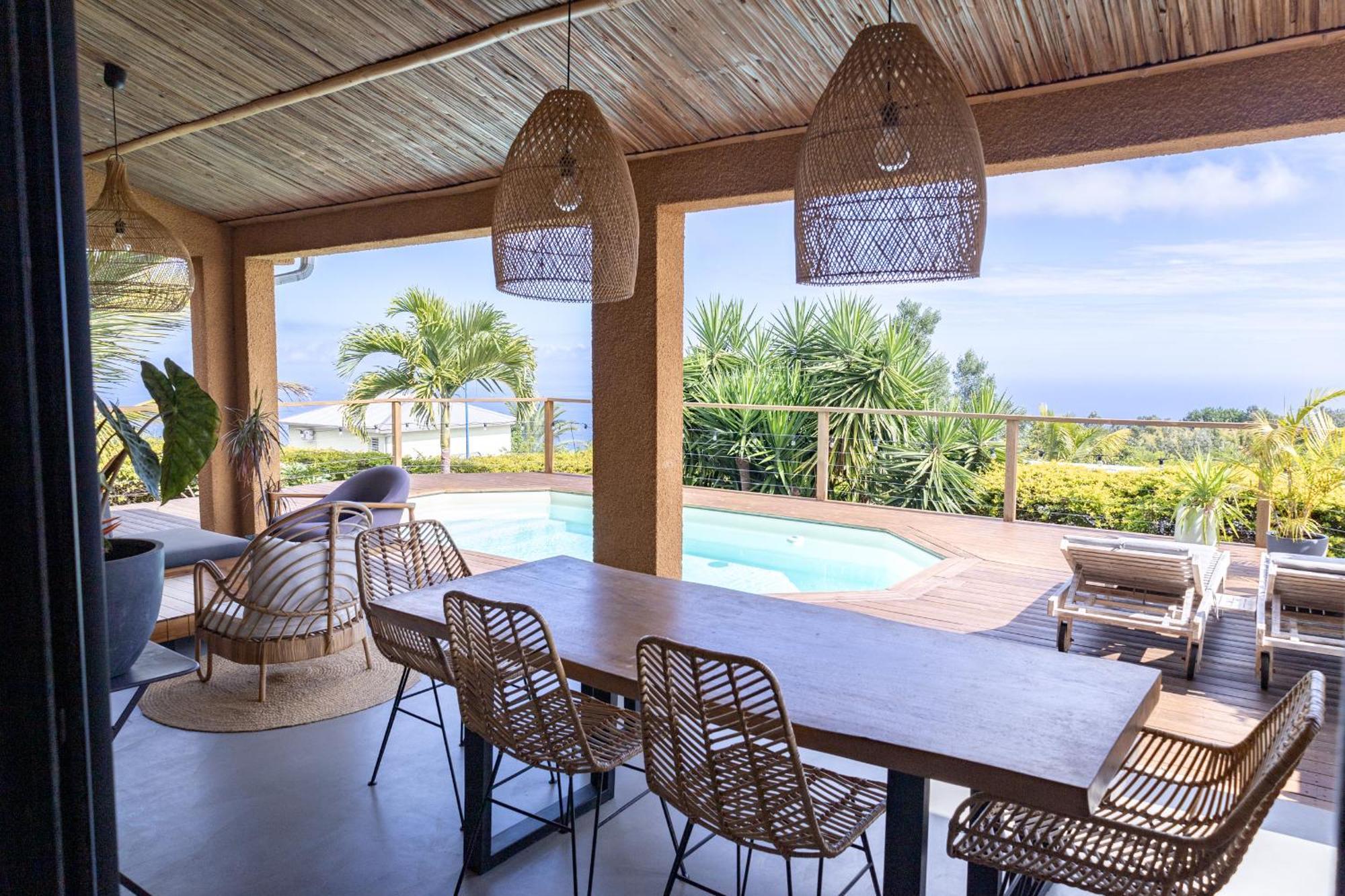 Villa Cactus Avec Piscine Et Vue Mer La Saline Le Bains Extérieur photo
